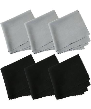 10 Pcs Premium Microfiber Cleaning Cloths for Lens Glasses & Screens - Black Saw Tooth Edge - Buy Online on GoSupps.com