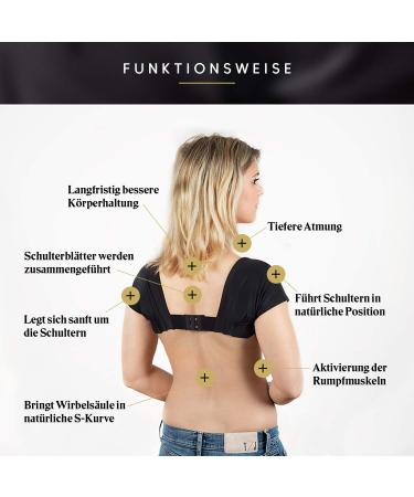 Swedish Posture Feminine Posture Corrector for Women | L-XL Black | Reduce Back Pain & Improve Posture - Buy Online on GoSupps.com