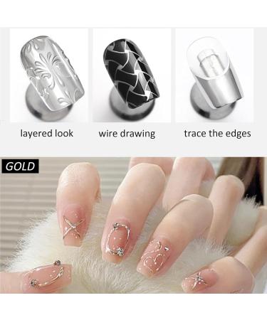 Metallic Painting Gel for Nails Mirror Metallic Nail Polish Silver Gold Painted Gel Nail Polish Mirror Nail Polish Gel 3D Metal Mirror Effect Premium Salon Manicure Pigments (Gold) - Buy Online on GoSupps.com