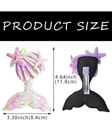 9 Pack Mermaid Hair Clips - Starfish & Shell Hairpins for Women and Girls | Beach Wedding Hair Accessories (9 Styles) - Buy Online on GoSupps.com