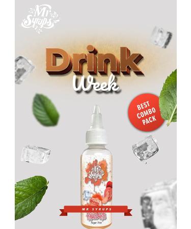 Mr Syrups Caramel Vanilla Cherry Bakewell Pear Drops Rhubarb Combo Pack of 5 Flavoured Syrup - 60ml Bottle Flavoured Sugar Free syrup for Coffee Cocktails Mocktails Iced Tea Milkshakes & Baking - Buy Online on GoSupps.com