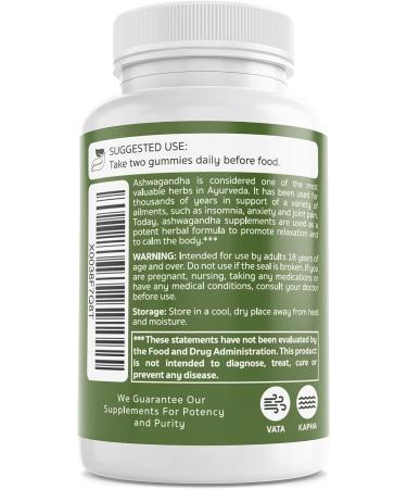 Jiva Botanicals 1500mg Ashwagandha Gummies - Promotes Relaxation, Sleep, and Calms Body - 60 Count - for Women and Men - Buy Online on GoSupps.com