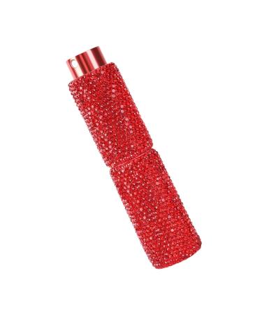 Xvilmaun - Bling Perfume Bottle Refillable Perfume Atomizer Travel Bling Crystal Perfume Atomizer Bottle Pocket Glitter Bottle for Dispensing Cosmetics Perfume and Various Red
