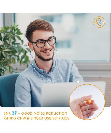 200 Pairs Ultra Soft Corded Foam Ear Plugs - ANDANDA Noise Cancelling Reusable 32dB NRR for Sleeping Studying Snoring & Shooting - Buy Online on GoSupps.com