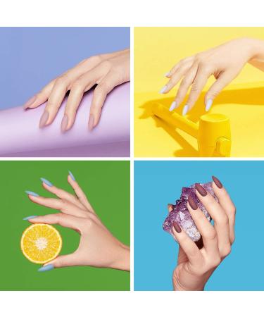 144 Short Matte Press on Almond Stiletto Fake Nails Set with Adhesive Tabs - Deep Color | DIY Nail Art Kit - Buy Online on GoSupps.com