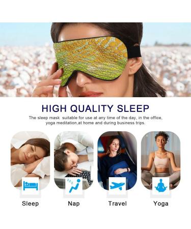 Chameleon Unique Skin Sleep Mask | Light Blocking Eye Mask for Men & Women | Adjustable Soft Lightweight Blindfold for Travel & Naps - Buy Online on GoSupps.com