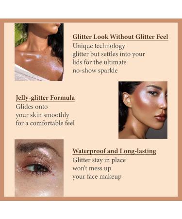 Hair Gel - Hair Face Makeup Sparkling Mermaid Sequins Chunky Makeup for Face Festival Rave Hair Body Rave Accessories 03# - Buy Online on GoSupps.com