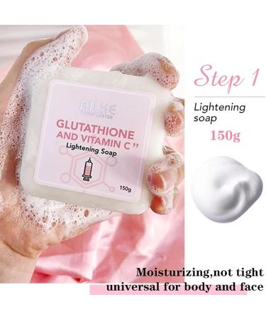 AILKE BOOST LUSTER AILKE Luminous Soap with Vitamin C and Glutathione Skin Glowing Cleansing Oil Regulation Smooth Skin Dark Spot Removal Soap Bar for Face and Body 150 g Pack of 1 1 copy - Buy Online on GoSupps.com