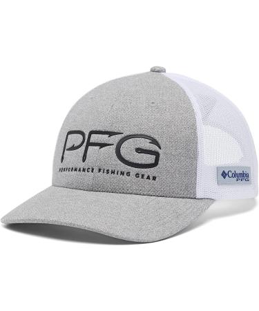 Columbia PFG Hooks Mesh Snap Back Hat - Cool Grey Heather/Black - One Size - Buy Online on GoSupps.com