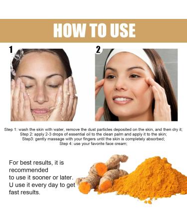 2PCS Turmeric Dark Spot Corrector Serum Oil - Natural Repair & Moisturizing Face & Body Treatment (30ml - Buy Online on GoSupps.com