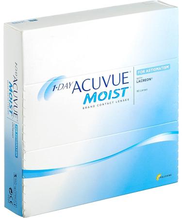 Buy 1-Day Acuvue Moist Toric Lenses for Astigmatism - 90 Pieces BC 8.5 DIA 14.5 Cyl -1.25 Axis 110 - International Shipping Available - Buy Online on GoSupps.com