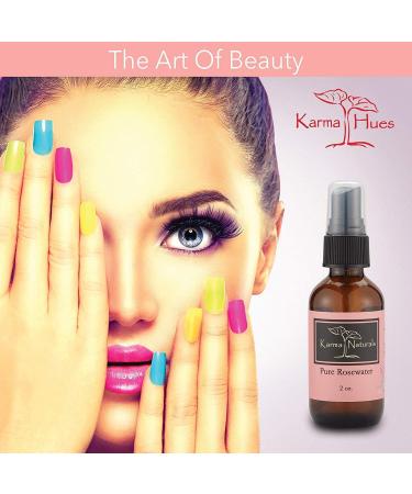 Karma Organic Pure Rose Water Spray - Natural Face Toner & Skin Fresher for All Skin Types - Anti-Toxic Formula - Buy Online on GoSupps.com