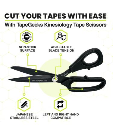 Shop TapeGeeks Kinesiology Tape - Black Athletic & Hypoallergenic Medical Tape for Muscle Support | 2" x 16.4' - Ideal for Lower Back Knee & Wrist Pain Relief - Buy Online on GoSupps.com