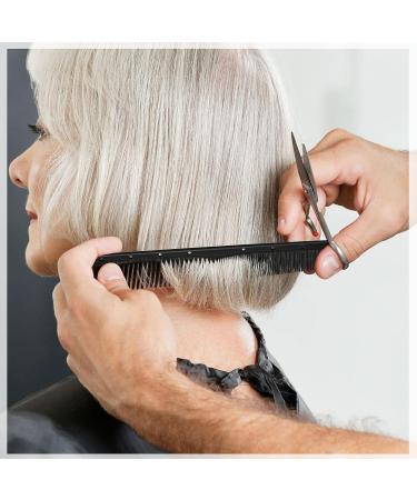 6-Piece Carbon Fiber Salon Hairdressing Comb Set - Heat Resistant Barber Comb for Professional Styling - Black - Buy Online on GoSupps.com