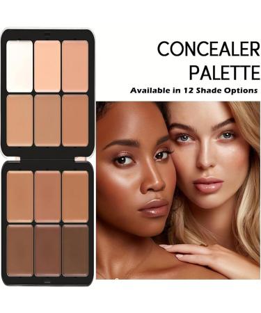 12-Color Concealer & Blush Cream Palette 2-In-1 Cream Blush Palette Long-Wearing Full Coverage Makeup Full Coverage Makeup Highlight Blush Palette Face Cosmetics Makeup (12-1) - Buy Online on GoSupps.com