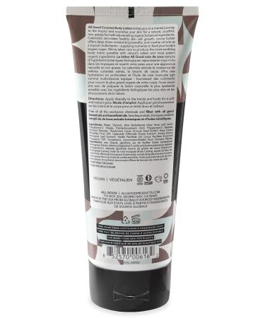 All Good Coconut Hand & Body Lotion | Organic Moisturizing Formula with Essential Oils, Calendula & Cocoa Butter | Non-Greasy Vegan Body Butter for Dry Skin | 6 Fl Oz - Buy Online on GoSupps.com