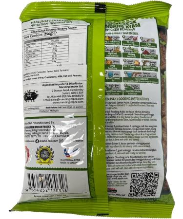 Serbuk Rendang Curry Powder Asian Malaysian 250g by Adabi - Buy Online on GoSupps.com