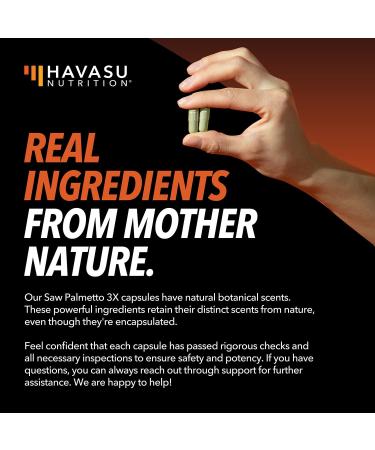 HAVASU NUTRITION Saw Palmetto Supplement Potent 3X Formula Saw Palmetto for Men 2 Month Supply - 120 Capsule - Buy Online on GoSupps.com