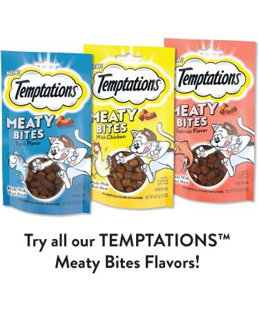 Temptations Meaty Bites Cat Treats - Soft & Savory, Multiple Chicken Flavors - 4.12oz (1 Pack) - Buy Online on GoSupps.com