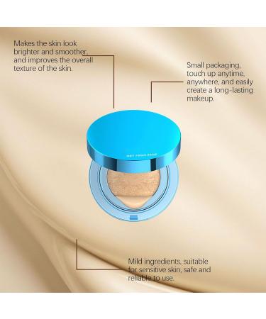  Humdcdy Cushion Foundation Makeup Anti-Perspirant Matte Cushion Concealer for Women - Lightweight Corrective Makeup Cream for Business Trips Travel School etc. - Buy Online on GoSupps.com