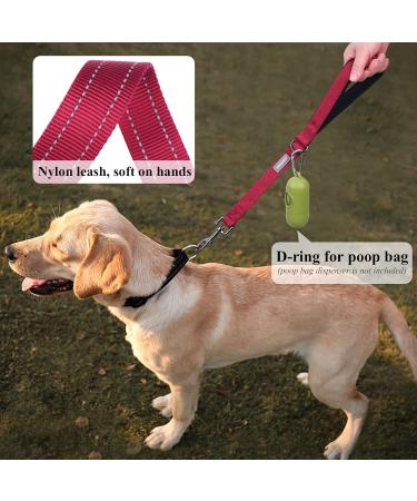 Vivaglory Short Dog Leash - 46cm Traffic Leash for Medium & Large Dogs Durable Red Training Line - Buy Online on GoSupps.com