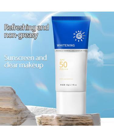 HOUSN Sunscreen Face Spf 50 Sunscreen Face 50 for 48h moisture Waterproof Sunscreen Against UVAUVB Rays Suitable For Women Summer Swimming Camping Shopping 50 g Dark Blue - Buy Online on GoSupps.com