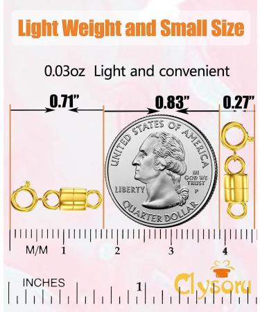 Clysoru Magnetic Necklace Clasps & Closures - 14k Gold & Silver Beads Extender Safety Locking Clasp Converter Set (8pcs) - Buy Online on GoSupps.com