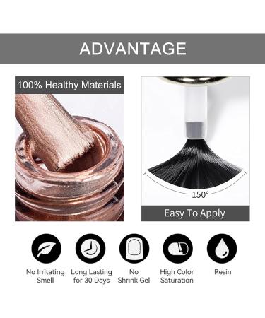 Metal Nail Polish - Rose Gold Nail Polish - 6ML Quick Drying Mirror Nail Varnish - Metallic Effect Nail Art Polish - Holographic Nail Varnish Chrome Nail Polish - No UV Needed - Buy Online on GoSupps.com