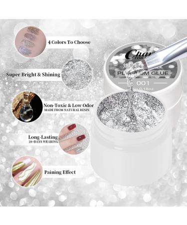 VERONNI Glitter Gel Nail Polish Set - Chrome Platinum Sparkly Colors for Home DIY Manicure - Buy Online on GoSupps.com