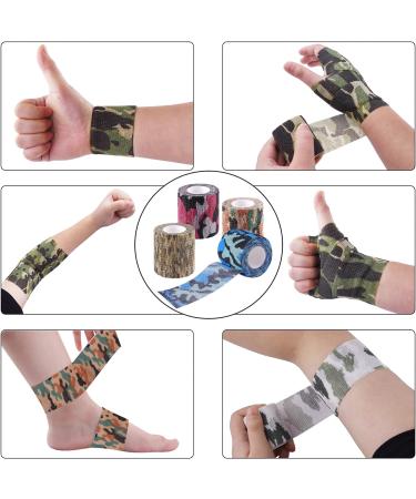 BQTQ 2 Inch Camouflage Cohesive Bandage Tape - 8 Rolls, Self Adherent Stretch Bandage for Ankle Sprains, Swelling in 8 Camo Colors - Ideal for Humans and Animals - Buy Online on GoSupps.com