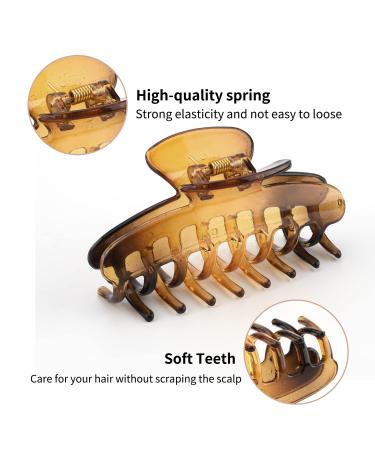 8 Pack Hair Claw Clips: 2 Styles, Medium Large Rectangle Square & Acrylic Clips for Thick Hair | Women's Hair Accessories - Buy Online on GoSupps.com