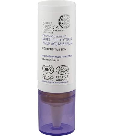 Natura Siberica Organic Certified Sensitive Skin Multi Protection Face Aqua-Serum Face Serum - Buy Online on GoSupps.com
