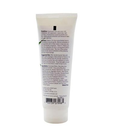 NOW Foods Brightening System Gentle Scrub - Vitamin C & Oryza Sativa - 4 oz | International Shipping Available - Buy Online on GoSupps.com