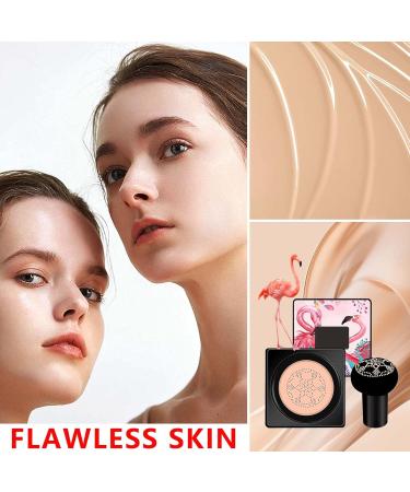 DuoZeng Mushroom Head Air Cushion CC Cream Foundation | Moisturizing BB Cream for Mature Skin | Long-lasting Concealer | All Skin Types (Natural) - Buy Online on GoSupps.com