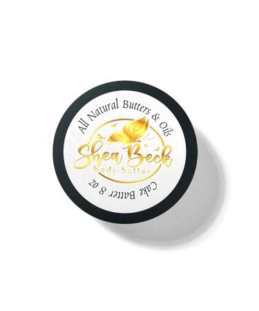 Body Butter Blend: Natural Shea Cocoa & Mango w/Jojoba Oil for Radiant Skin and Beard | Moisturizing (8 Oz Cake Batter/Butter Cream) Cake Batter / Butter Cream