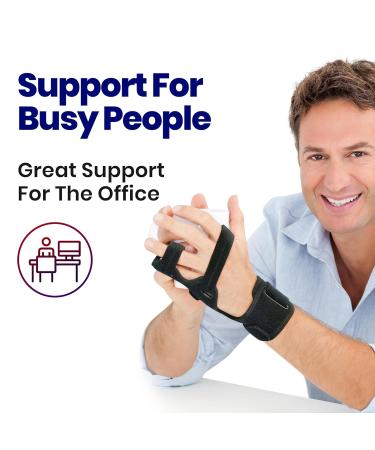 Metacarpal Finger Splint Hand Brace - Left Hand, Small/Med Size - Support for Broken Fingers, Wrist & Hand Injuries - Buy Online on GoSupps.com