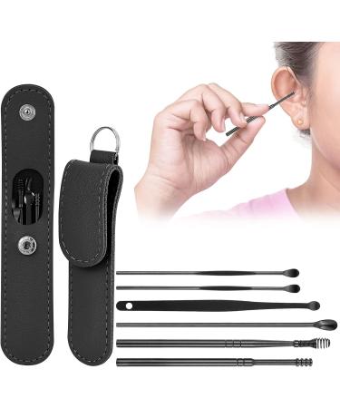 6 Pcs Ear Wax Removal Kit - Ear Pick Earwax Removal Tool - Ear Cleaning Kit - Black - Buy Online on GoSupps.com
