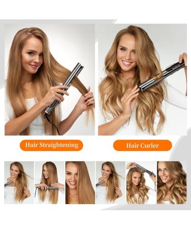 Professional Women's Hair Straighteners Layhou Straightening and Curling 2 in 1 Ceramic Plate Hair Straighteners Adjustable Temperature LCD Display Straightening Styling Tool for Long and Short Hair - Buy Online on GoSupps.com