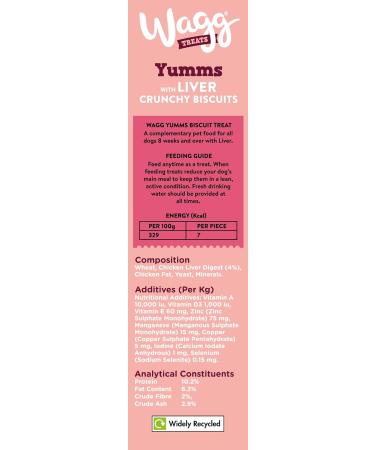 Wagg Yumms Liver Dog Treats 400g (Pack of 5) - Oven Baked - Buy Online on GoSupps.com