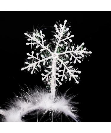 NAUZE 5 Pieces Christmas Snowflake Headband Glitter Headwear Christmas Head Boppers for Women Girl Christmas Hair Accessories - Buy Online on GoSupps.com