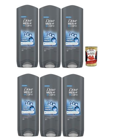 Italian Gourmet E.R. Dove Men+Care 3-in-1 Cool Fresh Body Wash for Body Face and Hair with 24-Hour Care Effect 6 x 250 ml + Polpa Italian Gourmet 400 g