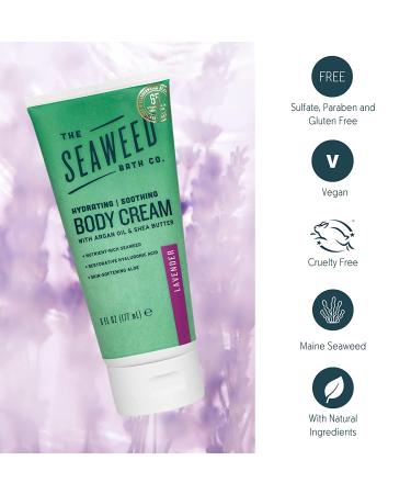 Seaweed Bath Co. Lavender Body Cream - 6oz | Nourishing & Hydrating - Buy Online on GoSupps.com