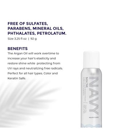 Navy Dry Texture Spray & Sailor Talk Dry Shampoo | Volumizing Thickening and Texturizing for all types of Hair | Infused with Argan Oil | Paraben and Sulfate Free Set (Quick Fix Duo) - Buy Online on GoSupps.com