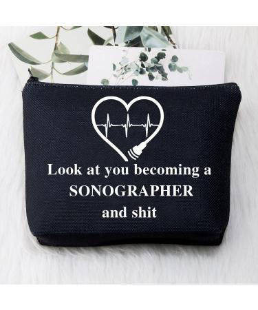 BDPWSS Sonographer bags Sonographer Gift For Women Sonography Tech Sonographer Ultrasound Technician Gift Look At You Becoming a Sonographer And Sonographer Makeup Pouch becoming a sonographer bl - Buy Online on GoSupps.com