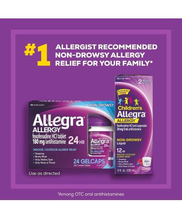 Allegra Allergy Gelcaps - 24 Fast-Acting Antihistamine Gelcaps for Indoor & Outdoor Allergy Relief - Buy Internationally - Buy Online on GoSupps.com