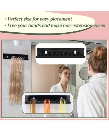 Slinsmei Black Hair Extensions Holder - Secures Extra Wide Wefts | 11.6 Inch Professional Styling Tool for Beaded & Hand Tied Wefts | Pack of 1 - Buy Online on GoSupps.com