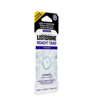 Listerine Ready! Tabs Whitening Chewable Tablets - Polar Mint Flavor - 8 ct (Sugar-Free, Gluten-Free) - Buy Online on GoSupps.com