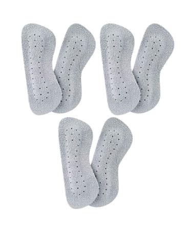 Heallily 3 pairs leather heel cushion shoes heel holder foot care heel pillow self -adhesive heel protection high heel pads heel insert for women men (gray)