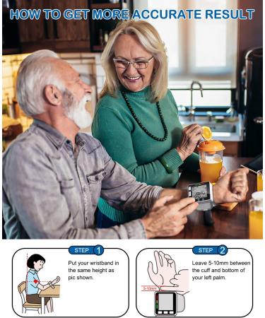 Alecaremed Wrist Blood Pressure Monitor with Adjustable Cuff & Large LCD Display - 198 Reading Memory, Voice Function - Automatic Digital BP Machine for Home Use (Black) - Buy Online on GoSupps.com