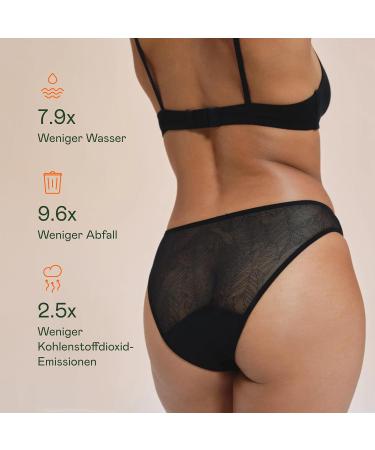 Snuggs Lace Letter Menstrual Underwear | Thin Absorbent Periods Underwear for Heavy Flow | Sustainable EU-Made Recycled Nylon | Eco-Friendly Alternative to Tampons - Buy Online on GoSupps.com